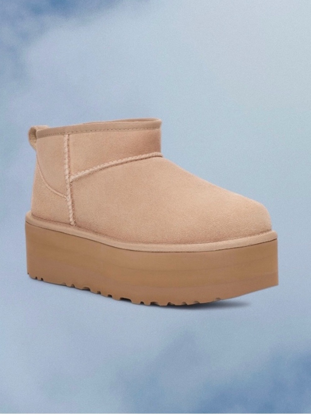 UGG Classic Ultra Mini Platform in Sand – Size 7 – New in Box – Viral TikTok - Picture 2 of 8